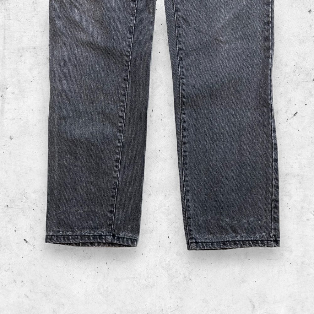 Vtg 90s Guess Jeans USA Black Jeans, Green Patch, USA Made, Tapered Slim 28 x 33 - Picture 10 of 10